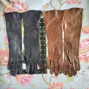 Vintage leather gloves 2 pair
